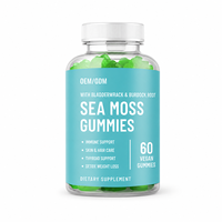Bonbons gélifiés à la mousse de mer végétalienne non-OGM pour adultes, soutien immunitaire, digestion, antioxydant et sommeil