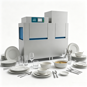Lavastoviglie Commerciale a Tunnel Completamente Automatica in Acciaio Inox 304, Macchina per Lavaggio e Sanificazione ad Alta Capacità per Mense e Ristoranti - Product Image 3