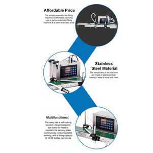 Máquina automática de llenado de líquidos con cinta transportadora para agua, perfume, aceite, jugo, leche, bebidas, vino, detergente, champú y loción - Product Image 5
