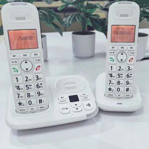 D1015 tam trả lời máy mở rộng DECT điện thoại không dây với bộ khuếch đại, miễn phí liên lạc, <span class=keywords><strong>2</strong></span> thiết bị cầm tay - Product Image 2