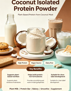 Buona solubilità in acqua, facile da sciogliere in acqua <span class=keywords><strong>e</strong></span> latte, proteine isolate di cocco in polvere - Product Image 2
