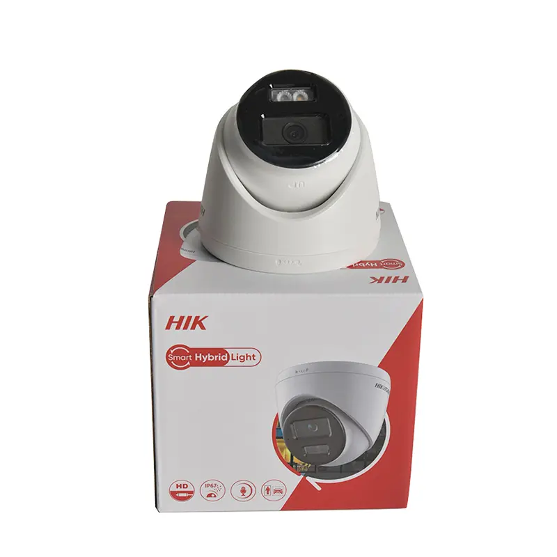 HIK 8MP Smart Hybrid luce umana/veicolo di rilevamento due microfono Audio di sicurezza torretta fissa per esterni telecamera di rete IP 4K