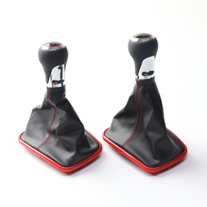Palanca de Cambios de 5 Velocidades con Funda de Goma y Hilo Rojo para Volkswagen VW Golf MK4 <span class=keywords><strong>GTI</strong></span> R32 Bora Jetta - Product Image 4