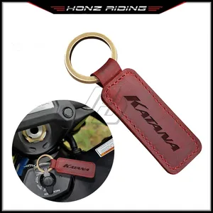 Porte-clés en cuir de vache pour moto Suzuki <span class=keywords><strong>KATANA</strong></span> <span class=keywords><strong>125</strong></span> 250 400 - Product Image 4