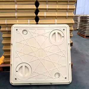 사우디아라비아 시장용 FRP 복합 수지 사각 맨홀 뚜껑 - Product Image 1