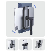 Support de téléphone multifonctionnel en alliage d'aluminium Base antidérapante pour l'observation et les appels pratiques Conception pliable pour les utilisateurs de tablettes PC