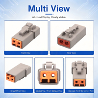 DTP04-2P / DTP06-2S Haidie 2 Pin Male Female Heavy Duty & High Protection Waterproof Sealed Automotive Connector Plug