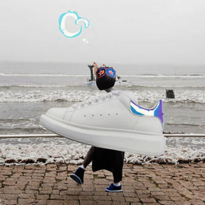 Custom Men's Sporty Casual Court Sneakers Low Cut Unisex Genuine Leather Lining Breathable Top Supplier OEM Big Size - Product Image 3