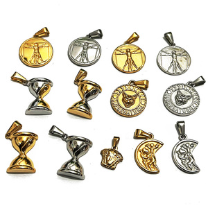 Pingentes de aço inoxidável hip hop, pingente masculino para viagem, bússola, sem tarraxas, à prova d'água, joias, pingente ampulheta turner - Product Image 4