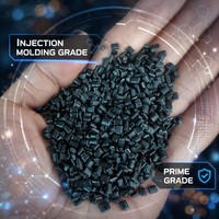 PP Copolymer Recycled pp Pellets Black Prime Grade PCR Post-Consumer GRS 8-10 KJ/m High Strength High Flow Pallets Crates