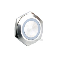 12mm 16mm 19mm 22mm 25mm 30mm Mini Type Court Momentané 6Pin Terminal RingRGB Illuminé Étanche IP67 Bouton Poussoir