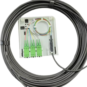NSTB-4P FTTH <span class=keywords><strong>4</strong></span> cổng 8 lõi pre-chấm dứt fibre tường ổ cắm hộp với 3 <span class=keywords><strong>LC</strong></span>/APC Duplex <span class=keywords><strong>Adapter</strong></span> 6F đa Pigtail 10-100m - Product Image 1