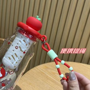 Portable Straw Water Cup 600ml With Tea Infuser Cartoon Design For Students - Product Image 2