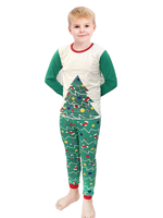 Pyjamas de famille assortis, imprimé arbre de Noël, vêtements de nuit doux, respirants, respectueux de la peau, tenue de vacances à manches longues pour toute la famille