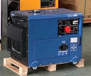 เครื่องกำเนิดไฟฟ้าสำหรับใช้ในบ้าน 5kw 5.5Kw 7kva แบบสามเฟส เงียบ พร้อมล้อเลื่อน - Product Image 2