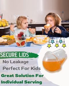 Botogift 50 Bộ Dùng Một Lần <span class=keywords><strong>9</strong></span> Oz Rõ Ràng Nhựa Cup Dome Có Nắp Đậy Không Có Lỗ Chèn Parfait Sữa Chua Đá Đồ Uống Không Có Rò Rỉ 90Mm - Product Image 3