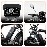 Vélo électrique à pneus larges FLM V8 20 pouces, 48V 250W/750W/1000W, frein hydraulique, pour adultes, entrepôt étranger