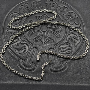 Directo de Fábrica, Cadena de Cobre Retro Estilo Hip-Hop para Suéter, Cadena Gruesa con Letras y Cruz, Collar Fino con Cuentas Redondas, Circonita Cúbica, Regalo Unisex - Product Image 3