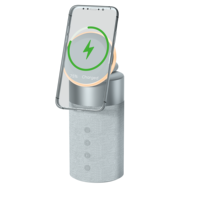 Haut-parleur Bluetooth portable populaire 2025, polyvalent 3-en-1 avec veilleuse, chargeur magnétique et super basses, gadgets électroniques
