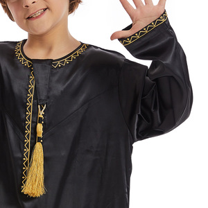 Abaya islámico Oriente Medio árabe niños vestido Ramadan Kaftan Dubai bata rendimiento vestido Eid ropa musulmana oración vestido niños - Product Image 5