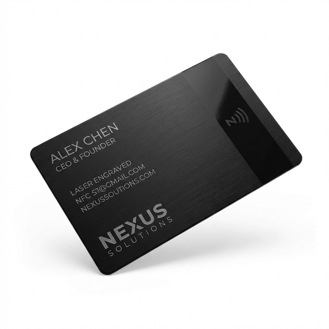 Eco Friendly Reusable Smart Metal Business Card NFC Enabled Modern Digital Contactless Identity Card for Corporate Gift Idea