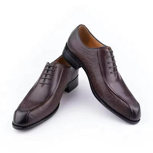 Chaussures habillées formelles de mariage pour hommes, élégantes et personnalisées, faites à la main, en cuir véritable, lacets, scellées en haut, hauteur - Product Image 5