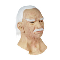 Masque d'Halloween en faux cuir 3D vente en gros réaliste Joker visage effrayant Cosplay fête pleine moitié couvre-chef