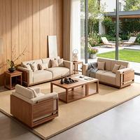Traditionelles Chinesisches Design Nordamerikanische Schwarznuss Robuste und Langlebige Luxus-Wohnzimmer Massivholz-Sofa-Kollektion