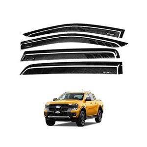 Bouclier de fenêtre de porte latérale automatique TXR couleur bicolore pare-soleil de voiture déflecteurs de pluie pièces extérieures pour <span class=keywords><strong>Ford</strong></span> <span class=keywords><strong>Ranger</strong></span> T9 2022- - Product Image 4