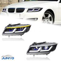Système d'éclairage automobile Junyo, ensemble de phares pour BMW Série 3 E90 05-12, feux de jour, accessoires automobiles