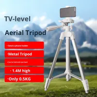 Support de téléphone en alliage d'aluminium, trépied pour projecteur mobile, support réglable pour la diffusion en direct, montage stable pour une utilisation en extérieur