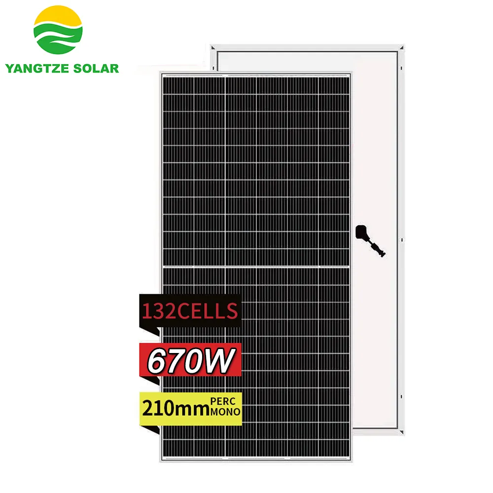 Yangtze high power paneles solares 670w 680w 690w 700w solar panel manufacturers in china