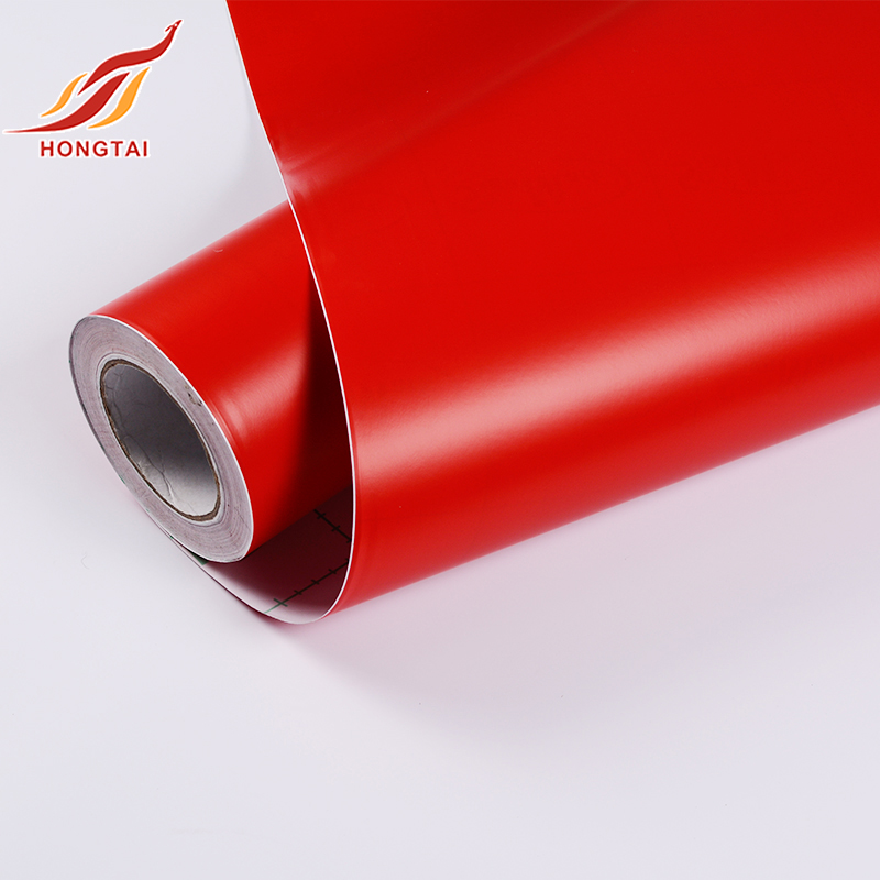 Wholesale 1.22*50m Bright Glossy Vinyl Decal Wrap Sticker 24 colors vinyl roll for Advertising sign