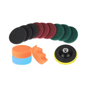 Envío desde EE. UU. en 24H, 14 Almohadillas de Pulido Redondas de 4 Pulgadas para Pulir y Encerar Automóviles, Kit de Esponjas para Taladro y Pulidora de Pisos - Product Image 1