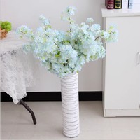 Branche d'arbre à fleurs de cerisier artificielles, décoration de mariage, mur intérieur de salon, fausse vigne
