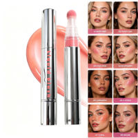 Fard à joues liquide de luxe de haute qualité OEM, logo personnalisé, marque privée, maquillage imperméable, blush liquide pour les joues et les lèvres