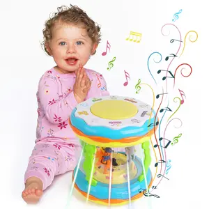 Proiezione di musica leggera ocean clap drum bambini calmante Trojan horse drum giocattoli educativi pat tamburi all'ingrosso