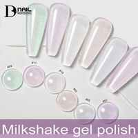 Vernis à ongles gel BD Milkshake, 12 couleurs, série Gentle Milk avec paillettes fines nacrées, hypoallergénique pour un style polyvalent