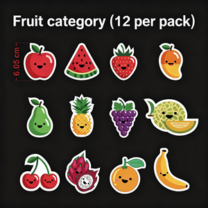 Pegatinas Educativas de Alimentos para Niños, Tarjetas Magnéticas Educativas para Pizarra Blanca, Refrigerador y Pizarra, Regalo Personalizado - Product Image 3