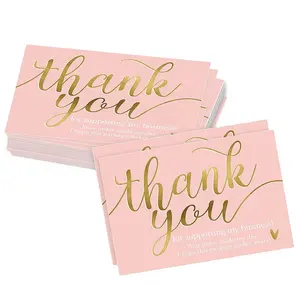 Trending Producten Roze Handgeschreven Blanco Bedankt Voor Je Bestelling Kaart Groothandel Visitekaartjes Op Maat