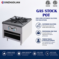 Cuisinière professionnelle à gaz HSD-BG-1 certifiée ETL, en acier inoxydable, pour restaurant, avec brûleur de 84 280 BTU, faible niveau sonore