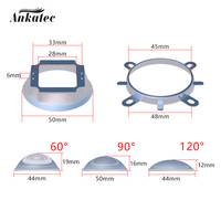 Kit de lentilles optiques LED COB 44 mm, lentille collimateur 60/90/120 degrés, support fixe pour puces LED haute puissance 20W-100W >90%