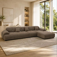 Canapé d'Angle Moderne en Tissu Haut de Gamme pour Salon, Ensemble de Canapés Modulables de Luxe en Forme de L Meubles de Salon Modernes