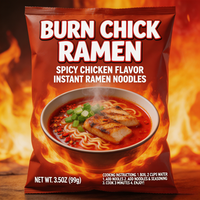 Option végétalienne - Ramen Burn Chick - Ramen asiatique épicé - Ramen instantané halal