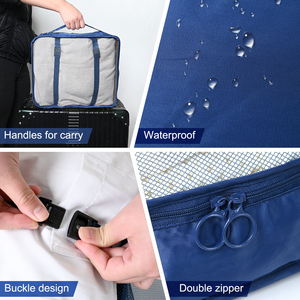 सुविधाजनक यात्रा सामान के लिए 6-टुकड़ा सेट यात्रा बैग क्यूब्स सामान आयोजक - Product Image 6