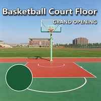 HANLI - Suelo de PVC con Textura de Piedra para Exteriores, Antideslizante, Antibacteriano, Absorbente de Impactos, Ecológico, de 5.0 mm, para Canchas de Baloncesto y Deportes