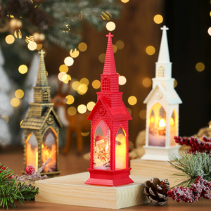 Cross-<b>border</b> decorative Christmas lights, illuminated house and church-shaped night lights, electronic candle lights, Christmas - Product Image 4