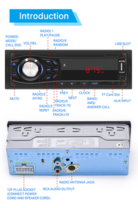 1DIN <strong>Car</strong> Radio <strong>MP3</strong> <strong>Player</strong> <strong>with</strong> <strong>Remote</strong> Control In-Dash 12V <strong>Digital</strong> BT Audio <strong>USB/SD</strong>/AUX-IN FM Transmitter Radio Tuner Combination - Product Image 5