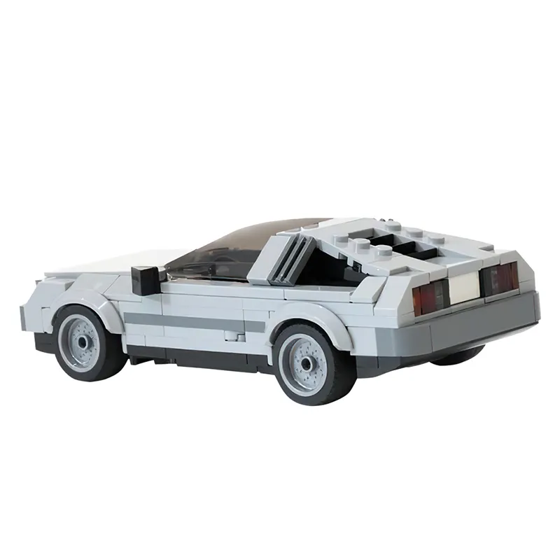 GoldMoc DeLorean DMC-12 Building Blocks Set Vehicle Car Movie Back To The Future Toy Full Gobricks MOC Compatible with Bricks