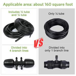 Kit de Riego por Goteo para Jardín, Manguera de 200 Pies, 135 Piezas, PVC ABS Flexible, Eficiente en el Consumo de Agua, Fácil de Instalar, para Plantas y Jardinería - Product Image 3